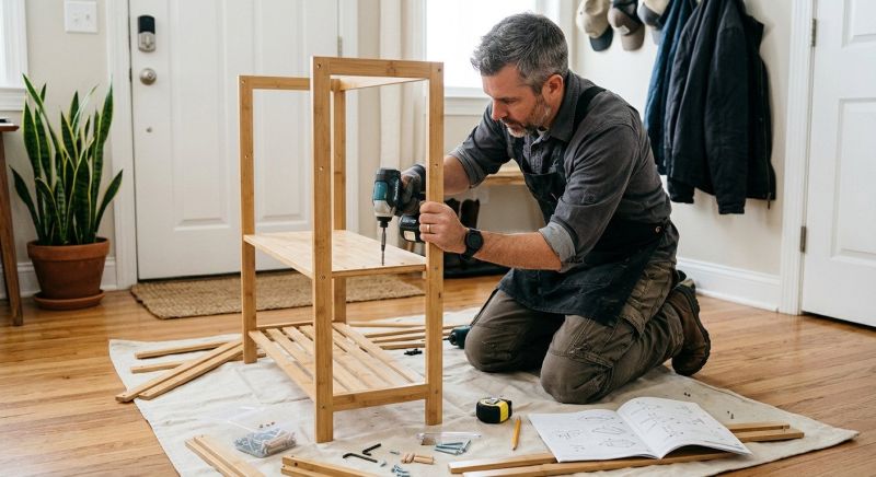 Shoe Rack Assembly in Alpharetta, GA