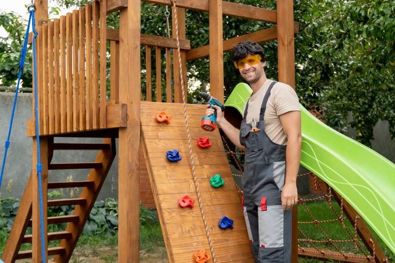 Wooden Playset Installation in Kansas City, KS